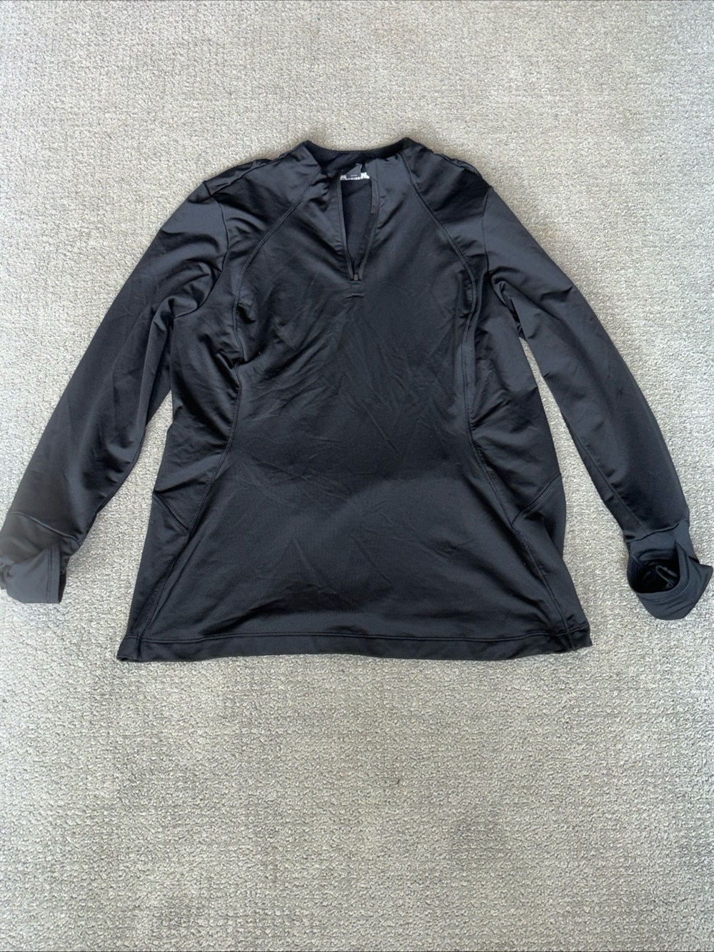 Black Long Sleeve Athletic Top XL